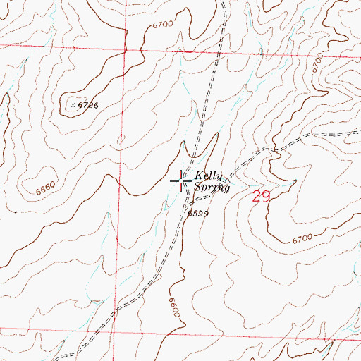 Topographic Map of Kelly Spring, CO