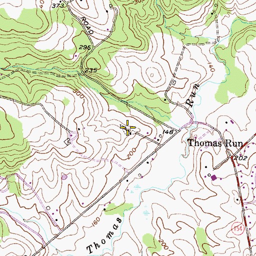 Topographic Map of Thomas Run Methodist Church, MD