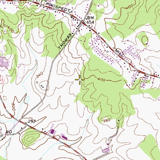 Topographic Map of Tudor Manor, MD