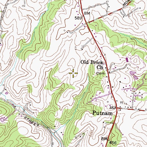 Topographic Map of Parkwood, MD