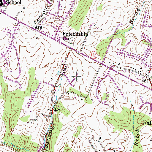 Topographic Map of Strathmore, MD