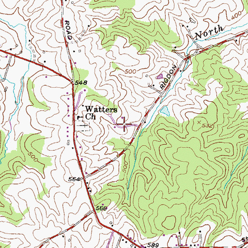 Topographic Map of Chadwick, MD