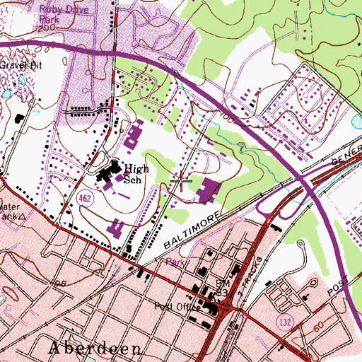 Topographic Map of Church of Christ, MD