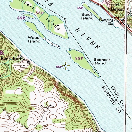 Topographic Map of Snake Island, MD