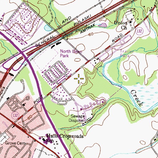 Topographic Map of Spring Valley Mobile Home Park, MD