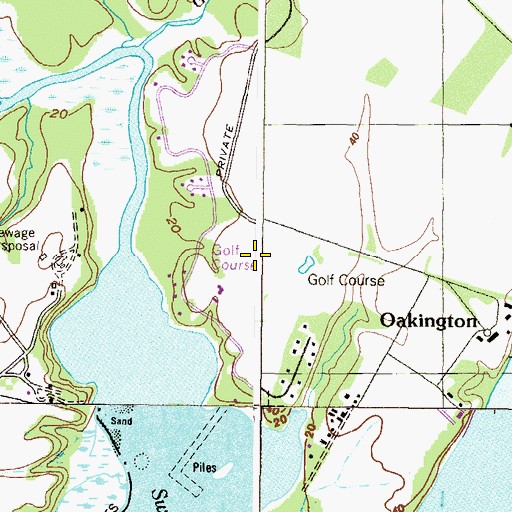 Topographic Map of Swan Creek Country Club, MD