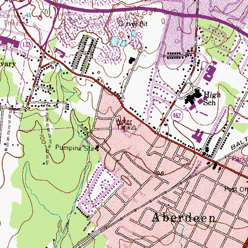 Topographic Map of Krouseland, MD