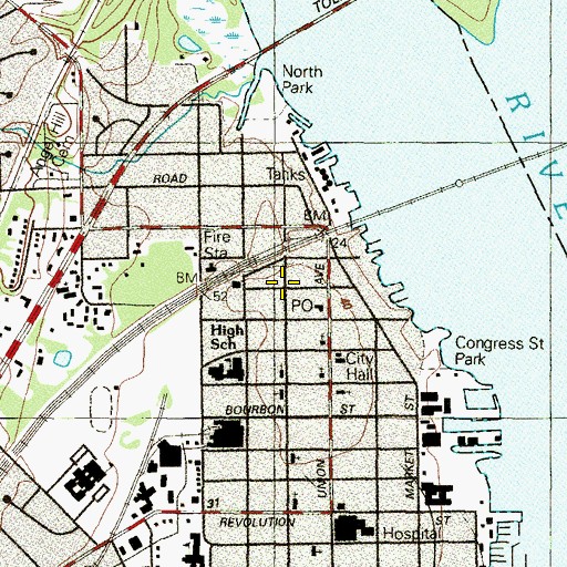 Topographic Map of Presbyterian Church of Havre De Grace, MD