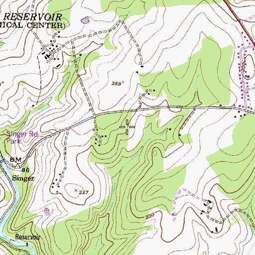 Topographic Map of Abingdon Elementary School, MD