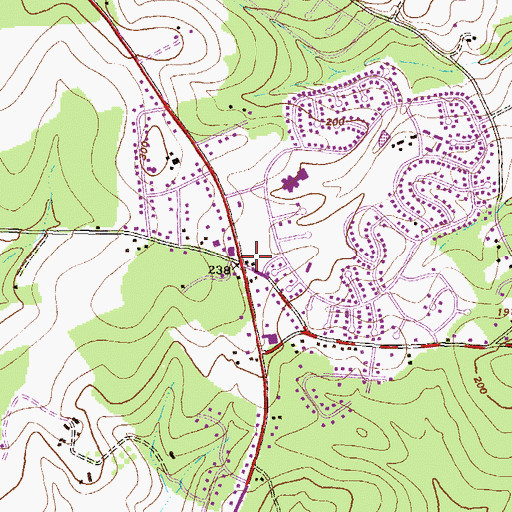 Topographic Map of Abingdon Post Office, MD
