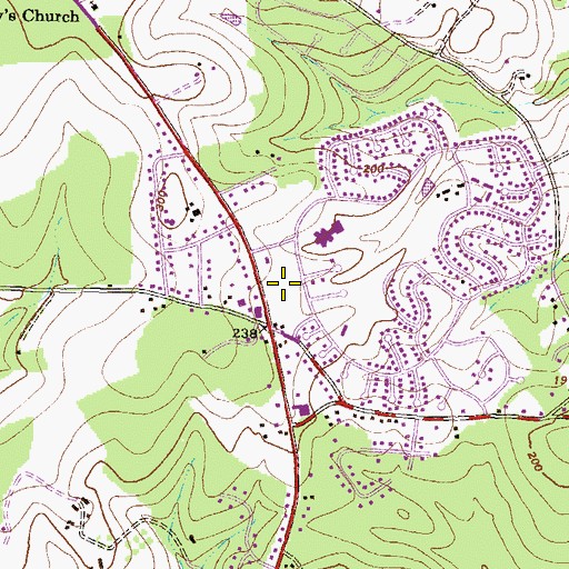 Topographic Map of Box Hill Square Shopping Center, MD