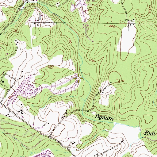 Topographic Map of Bynum Run Conservation Area, MD