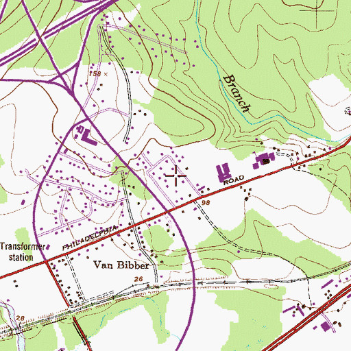Topographic Map of Holman Manor, MD