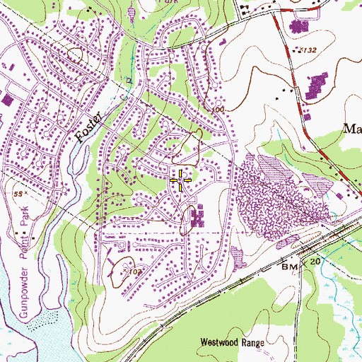 Topographic Map of Joppa Landing, MD