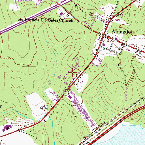 Topographic Map of Osborns Ruins, MD