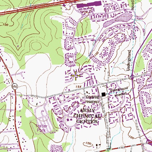 Topographic Map of Stoneleigh Square, MD