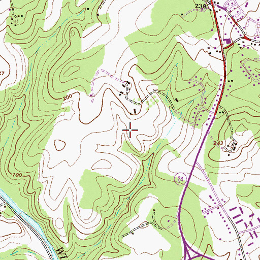 Topographic Map of The Pointe, MD