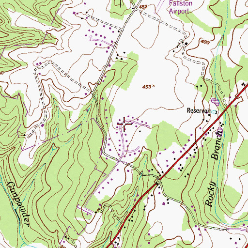 Topographic Map of Woodlyn Meadows, MD