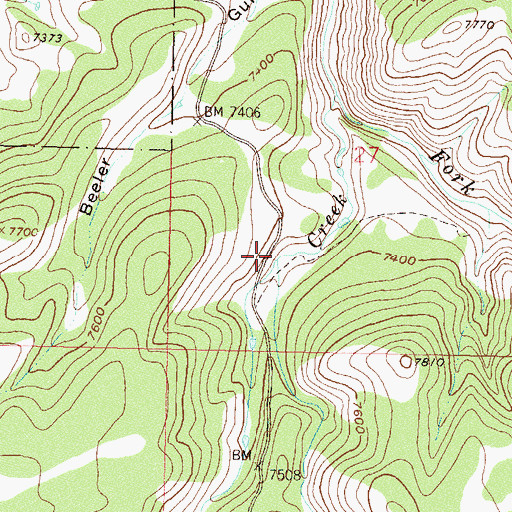 Topographic Map of Tennessee Creek, CO