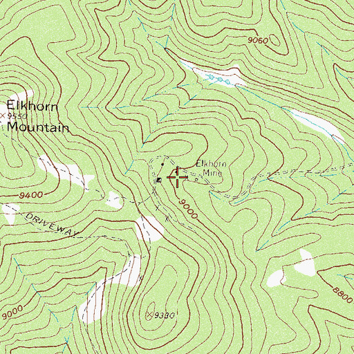 Topographic Map of Elkhorn Mine, CO