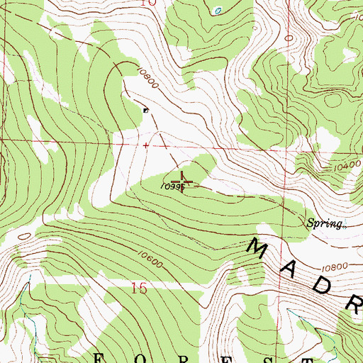 Topographic Map of Sierra Madre, WY