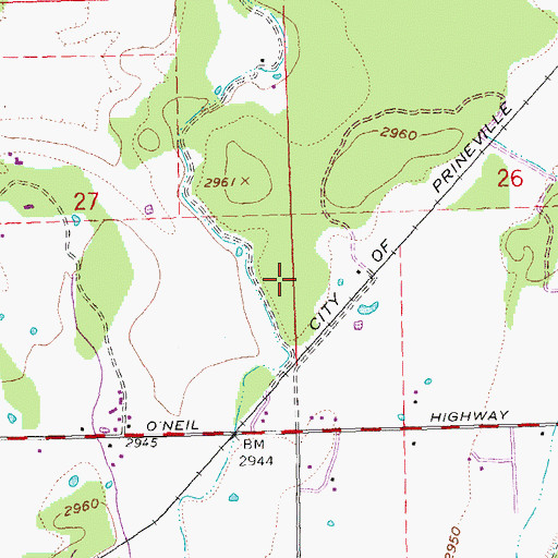 Topographic Map of Johnson Spur (historical), OR