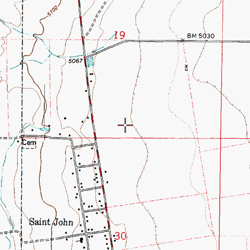 Topographic Map of Rush Valley, UT