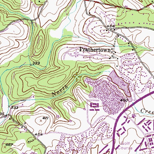 Topographic Map of Beaverbrook, MD