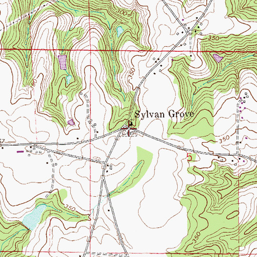 Topographic Map of Sylvan Grove Cemetery, AL