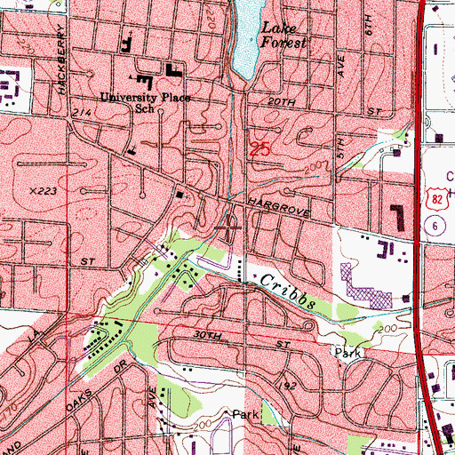 Topographic Map of Arlington Mobile Home Park (historical), AL