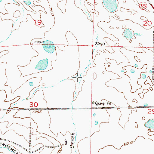 Topographic Map of Spring Creek, CO