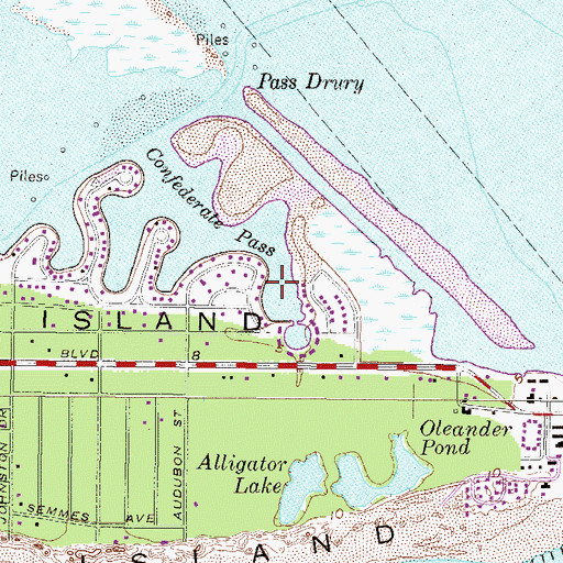 Topographic Map of Colony Cove, AL