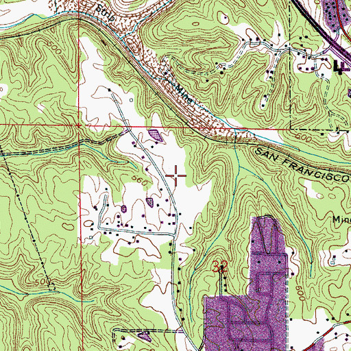 Topographic Map of Longview Mobile Home Park, AL