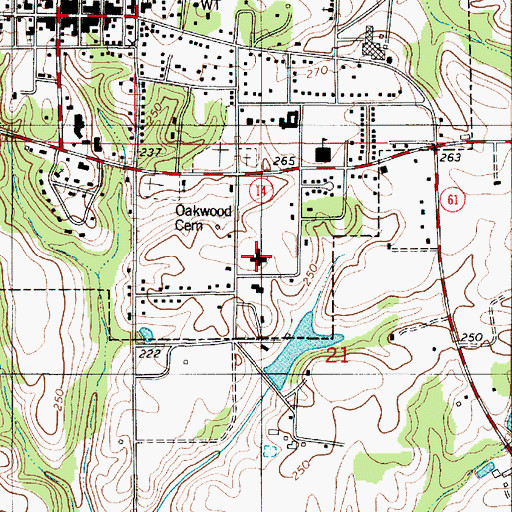 Topographic Map of Hale County Hospital, AL