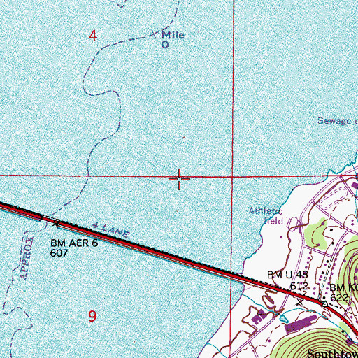 Topographic Map of Smith Landing Field (historical), AL