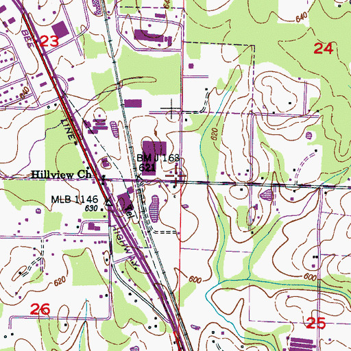 Topographic Map of Cedar Creek School (historical), AL