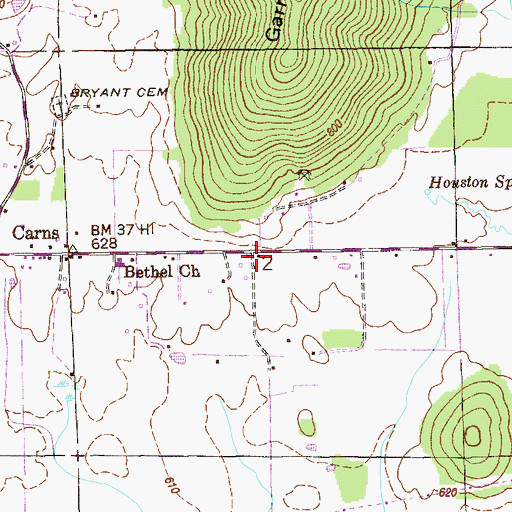 Topographic Map of Womacks Store (historical), AL