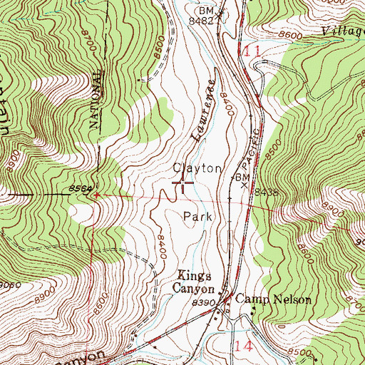 Topographic Map of Clayton Park, CO