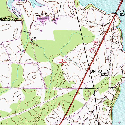 Topographic Map of Cross Cemetery, AL
