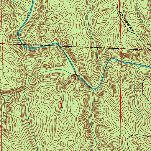 Topographic Map of Ugly Creek, AL