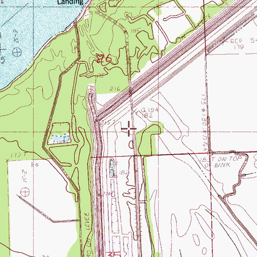 Topographic Map of Pilgrim Rest Church (historical), MS