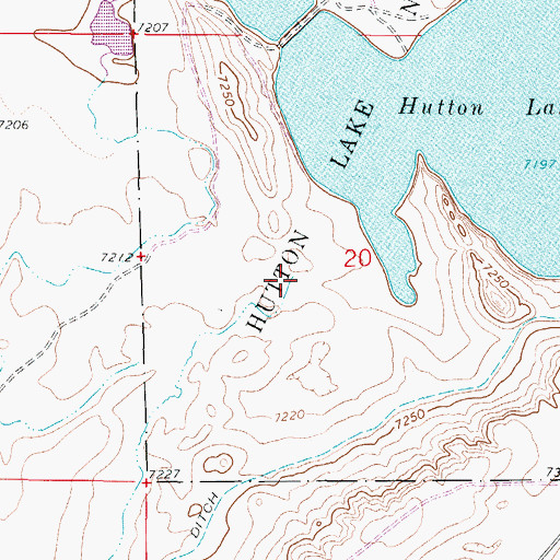Topographic Map of Antelope Creek, WY