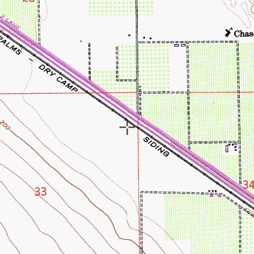 Topographic Map of Dry Camp (historical), CA