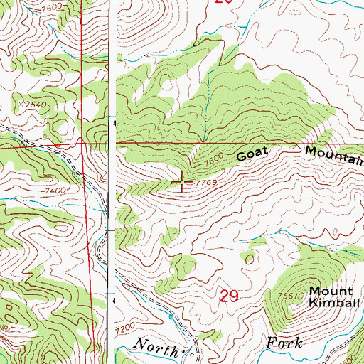 Topographic Map of Goat Mountain, CO