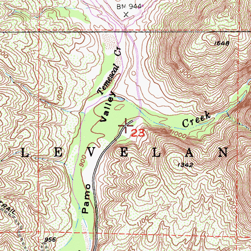 Topographic Map of Pamo Ranger Station (historical), CA