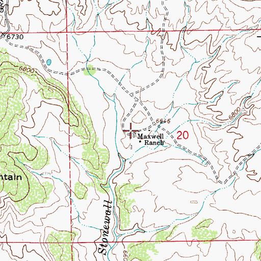 Topographic Map of Maxwell Ranch, CO