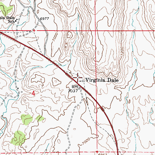 Topographic Map of Virginia Dale, CO