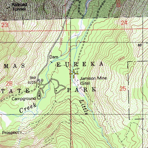 Topographic Map of Little Jamison (historical), CA