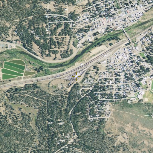 Aerial/Satellite Image of Portola Railroad Museum, CA
