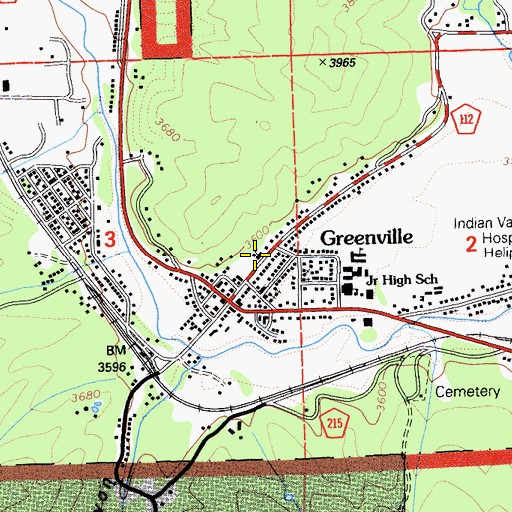 Topographic Map of Wolf Creek Middle School, CA